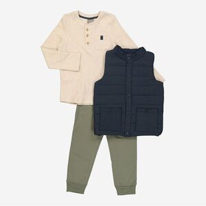 Tahari Cream and Blue Kids Matching Set